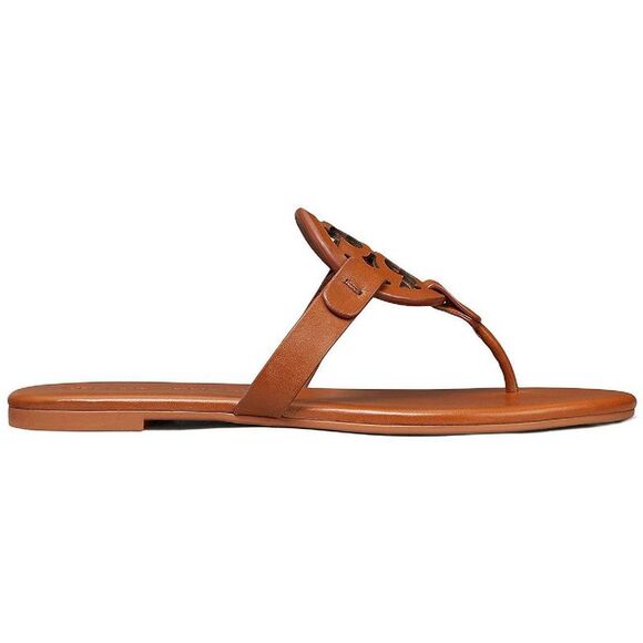 Tory Burch Miller Soft Women's Leather Memory Foam Slide Thong Sandals NWT - Picture 2 of 5